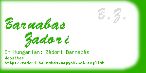 barnabas zadori business card