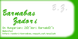 barnabas zadori business card